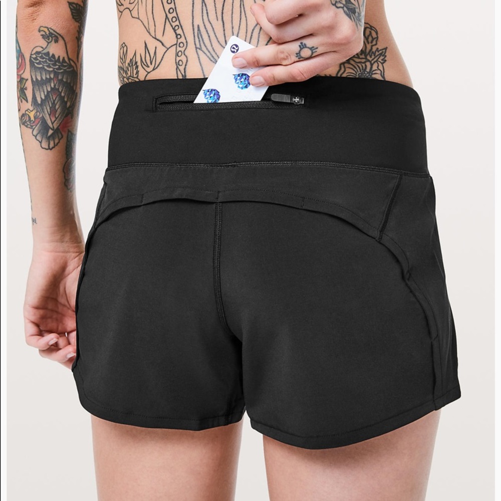 Black Lululemon Run Times Shorts Sz 6